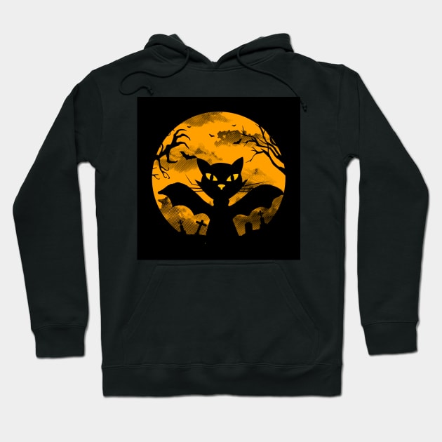 Halloween Cat Hoodie by Fanu2612